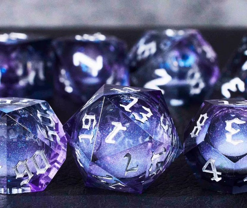 Gothic Dark starry sky Liquid Core D20