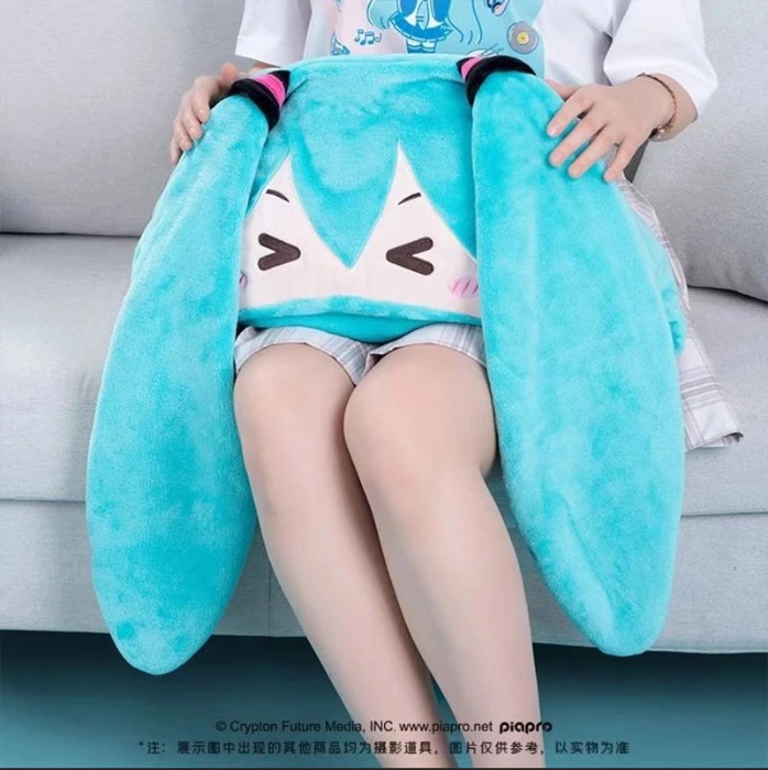 Miku Plush Pillow Blanket
