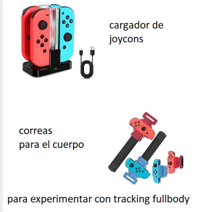 Cargador + Correas para Joycons