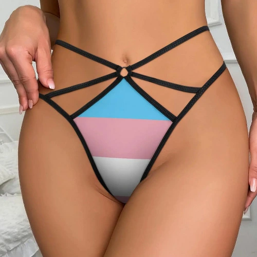 Transgender Pride Strappy Lingerie – Bold, Beautiful, and Empowering 