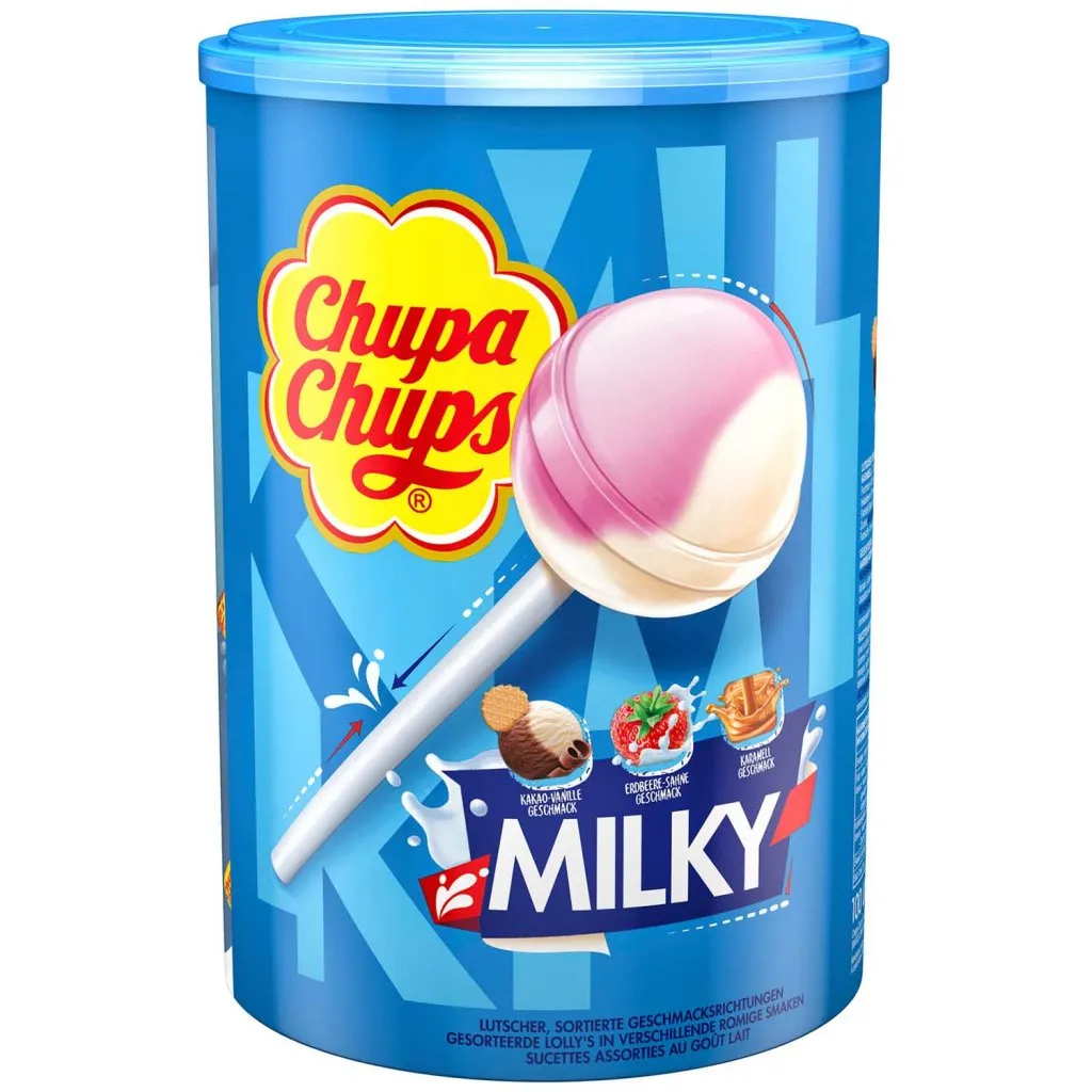 Kjøp Chupa Chups Klubbor Milky 100st hos Coopers Candy - Godteri på nett