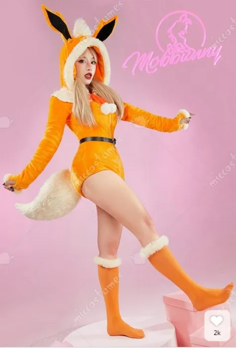 Plus Size Flareon Costume - Miccostumes