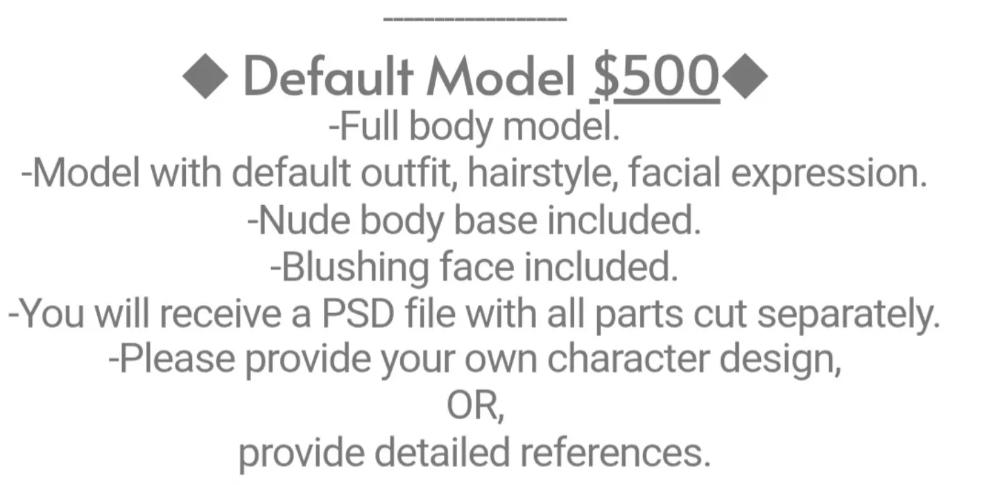 New Vtuber model art for new design