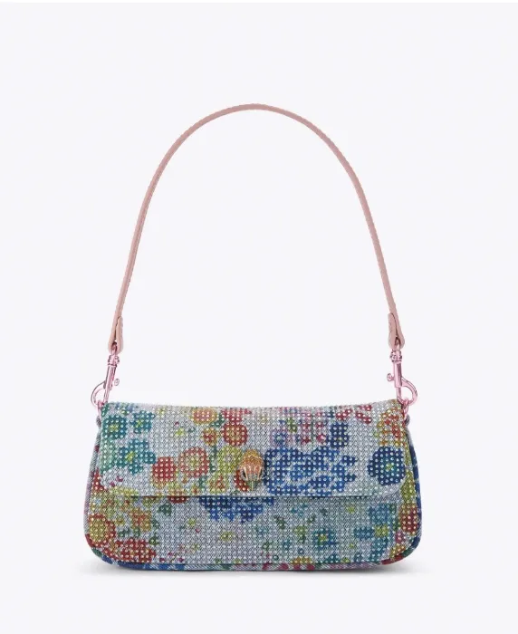 PICKLE SHOULDER BAG Satin Fabric Shoulder Bag by Kurt Geiger London