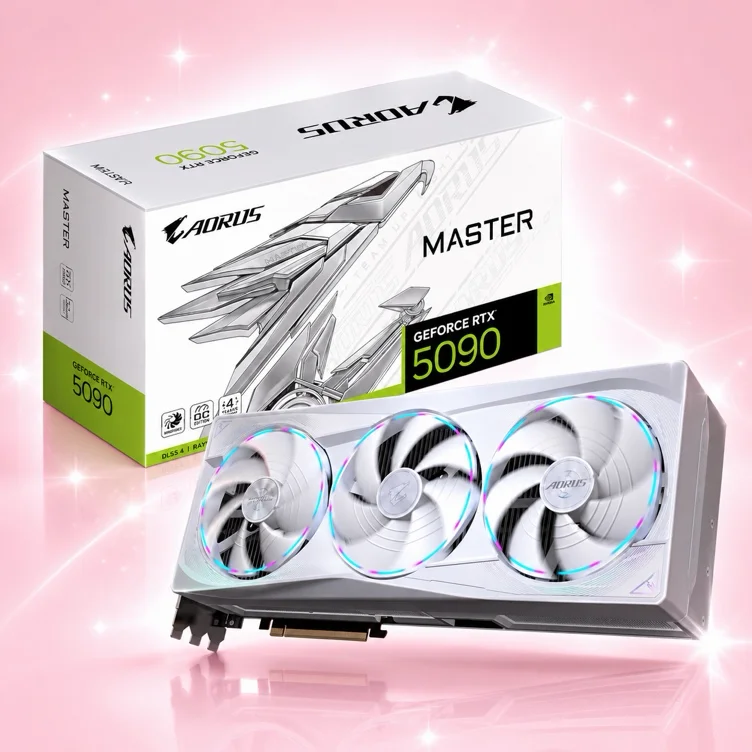 GIGABYTE - NVIDIA GeForce RTX 5090 AORUS MASTER ICE 32G GDDR7 PCI Express 5.0 Graphics Card - White