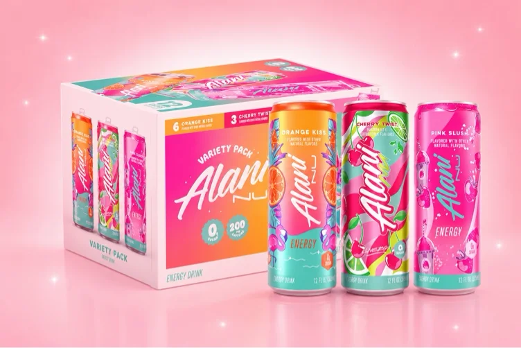 Alani Nu VARIETY PACK CHERRY TWIST, PINK SLUSH, ORANGE KISS Sugar Free, Low Calorie Energy Drinks, 200mg Caffeine, Biotin B Vitamins, Zero Sugar, 10 Calories, 12 Fl Oz Cans, 12 Pack - Variety - Cherry Twist, Pink Slush, Orange Kiss - 12 Fl Oz (Pack of 12)