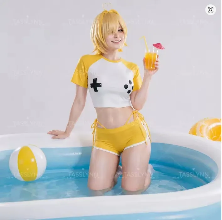 Conjunto de Top Corto y Pantalones Cortos con Estampado de Control de Videojuegos NIKKE Elegg, Ropa Deportiva Sexy para Mujer, Traje de Yoga, Traje de Baño de 2 Piezas, en Stock - AliExpress 200000532