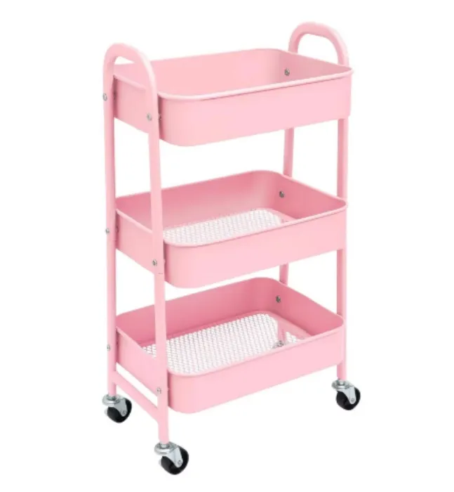 Pink storage cart