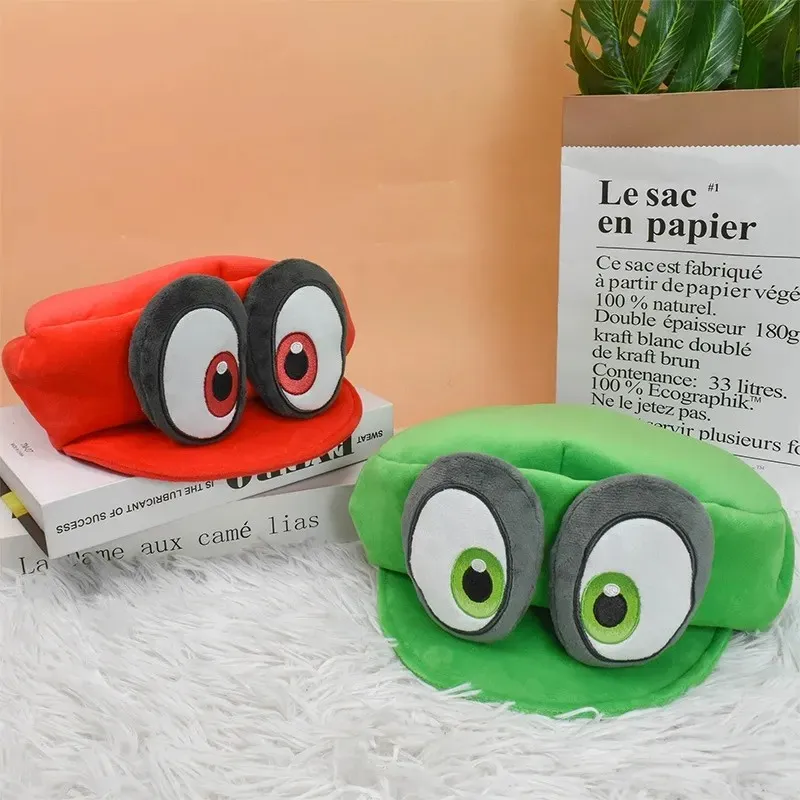 Mario Hat Green/Red Plush Mario Hat Odyssey - Red