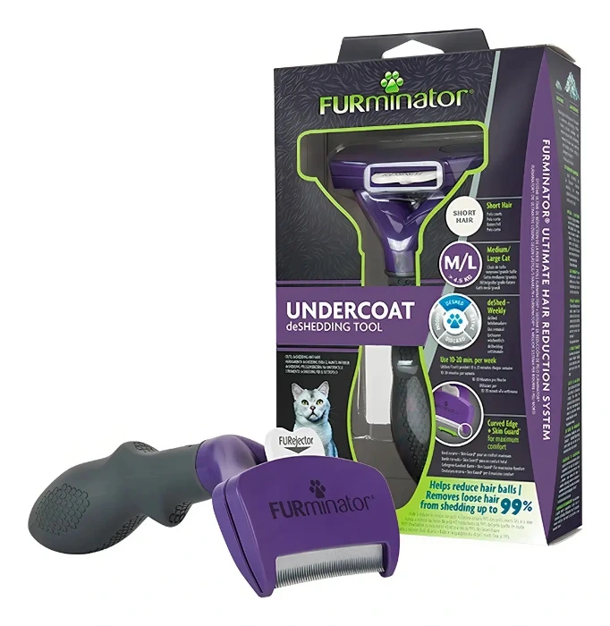 FURminator Cat M/L Short Hair Deshedding Tool