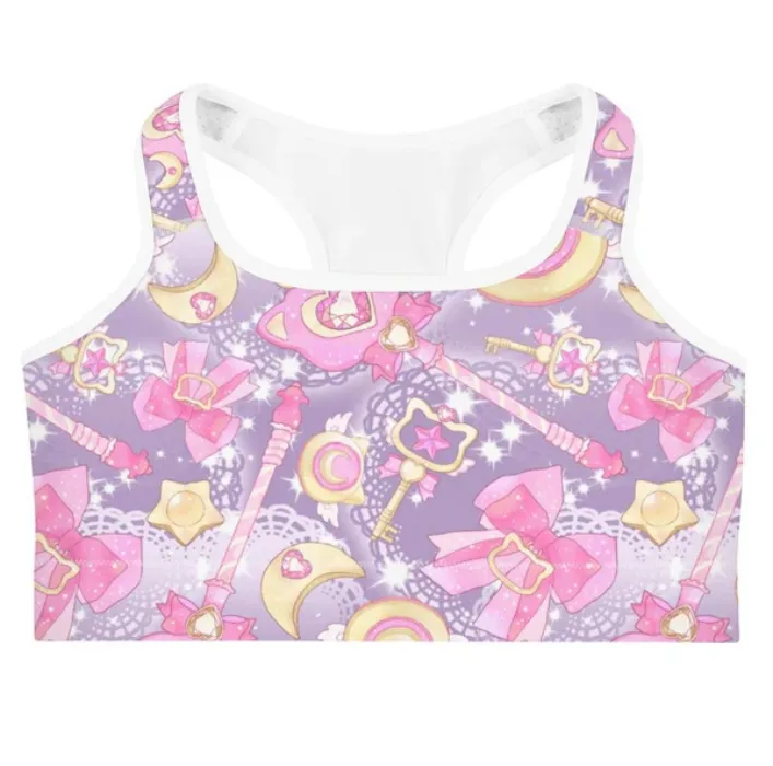 Magical Girl Sports bra | Purple / Padded / L