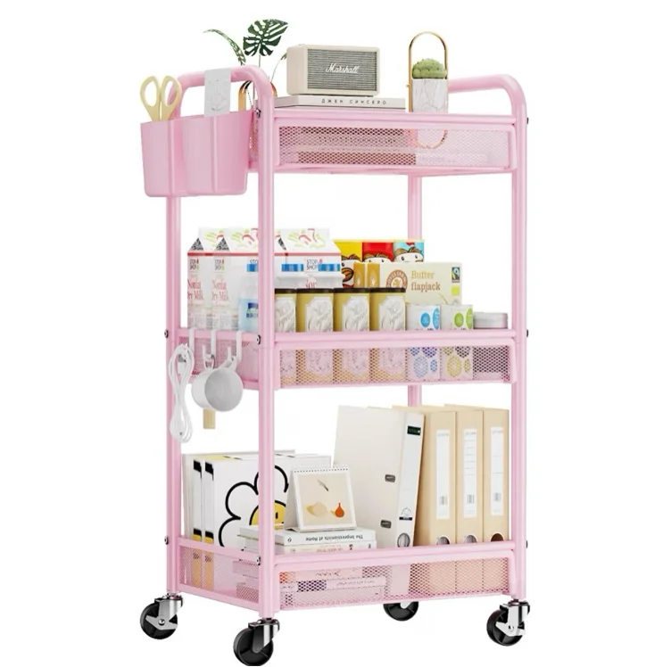 Pink 3 tier cart