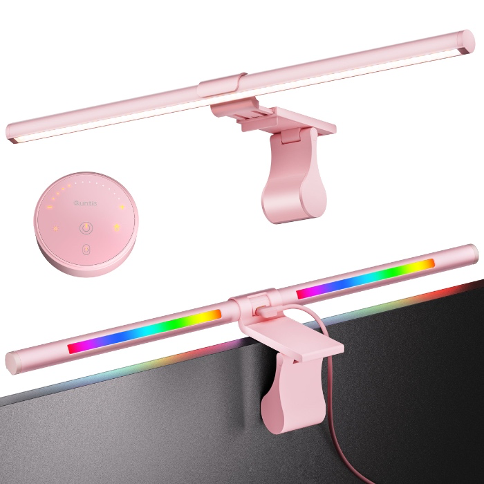 Quntis RGB Pink Monitor Light Bar