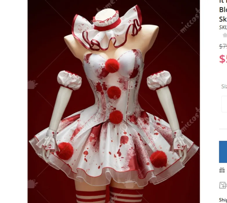 scary clown IT cosplay hallowweenn
