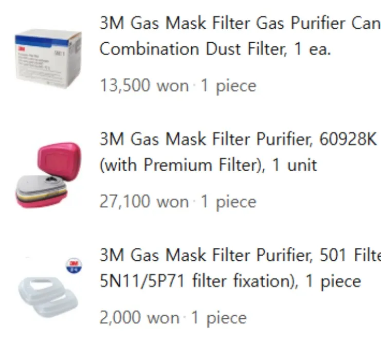 PPE mask filter and cartridge