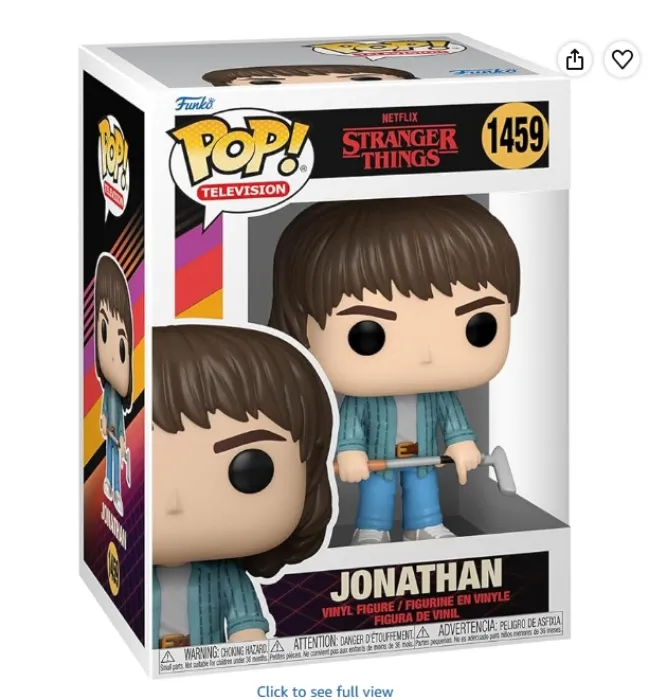 Funko Pop TV: Stranger Things Jonathan Byers Character Figure with Golf Club-Vinyl Collectible Figure-Gift Idea-Official Merchandise-Toy for Children and Adults-TV Fans : Amazon.ie