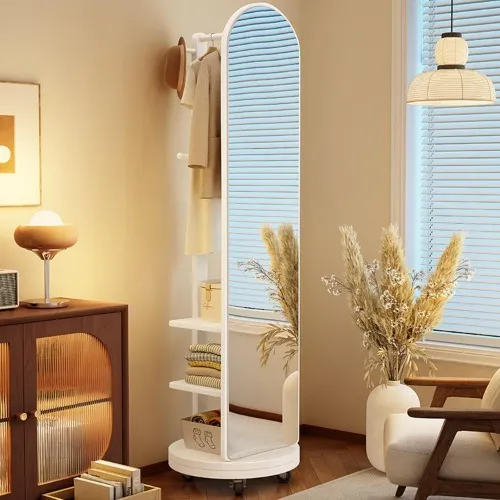 Full length mirror with storage