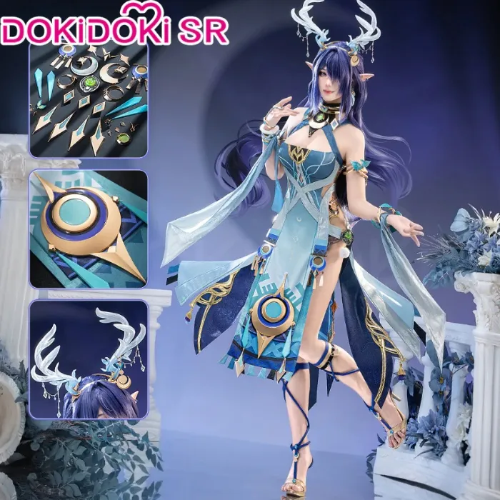 DokiDoki-SR Game Genshin Impact Cosplay Lauma Costume Song of the Welkin Moon Nod Krai