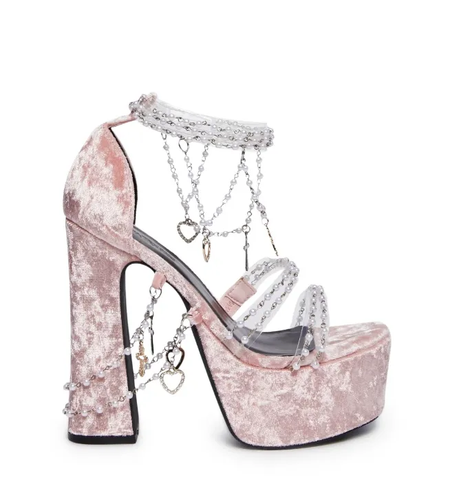 Holy Revelation Platform Heels - Pink