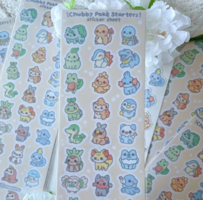 Pokemon Starter Stickers
