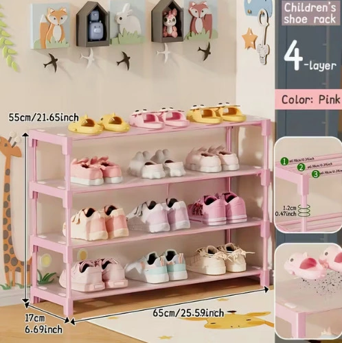Stackable multi-tier (4 levels) ShoeRack durable metal 