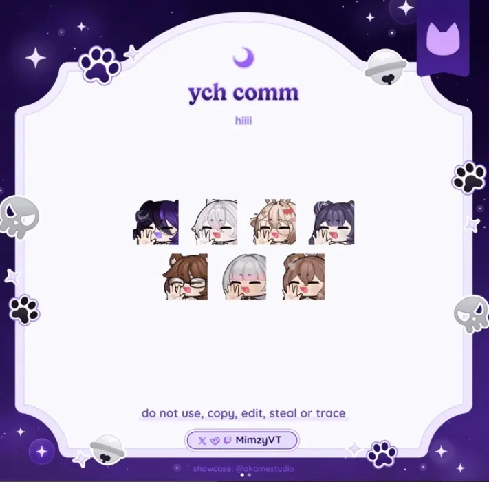Hiii YCH emote by MimzyVT on vgen 