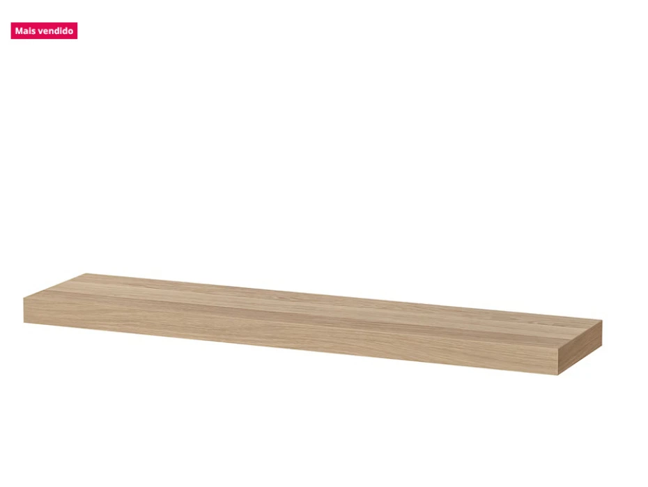 LACK Estante de parede - ef carvalho c/velatura branca 110x26 cm