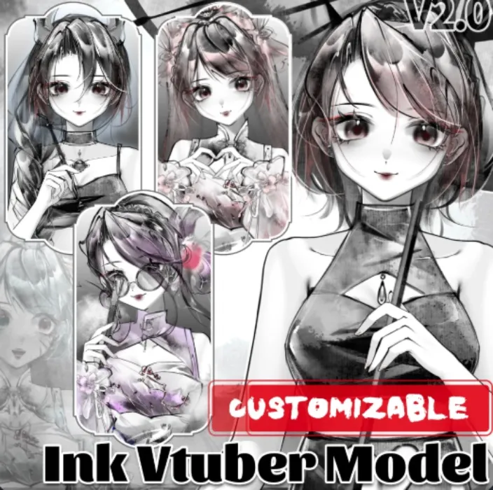 Customizable Ink Vtuber Model