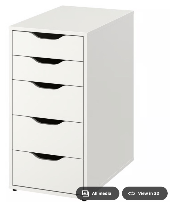 ALEX Drawer unit - white 14 1/8x27 1/2 "