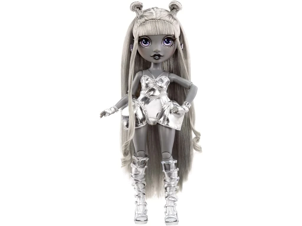 Rainbow High Serie Shadow High - LUNA MADISON - Bambola alla moda in grigio con capelli larghi, due outfit e accessori - Da collezionare - Età: dai 6 anni in su