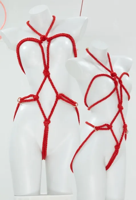 Lingerie Accessory Red Rope Body Chain B ondage Accessory