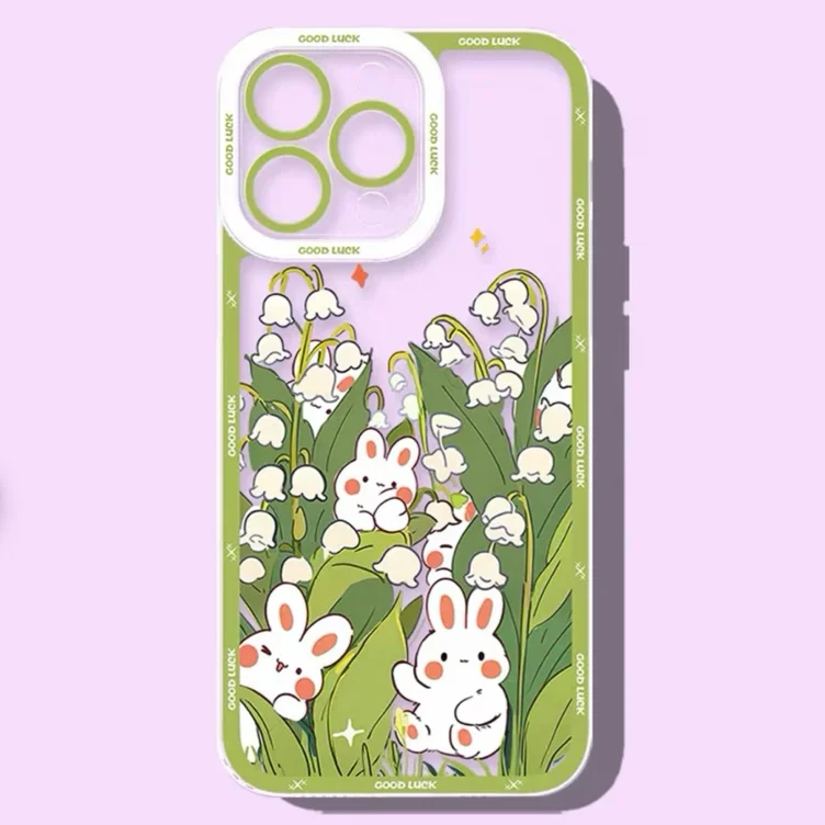Floral Rabbit Kawaii Phone Case | Anime iPhone Samsung - Etsy