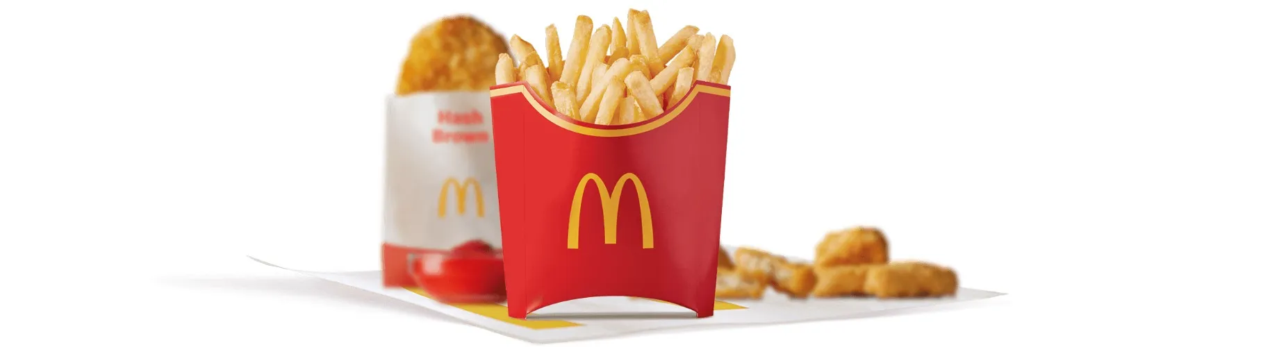 snack set with mozeralla sticks, large fries and nuggets