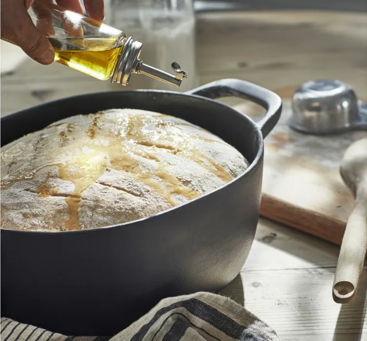 VARDAGEN Casserole with lid - enamelled cast iron matt/black 5 l