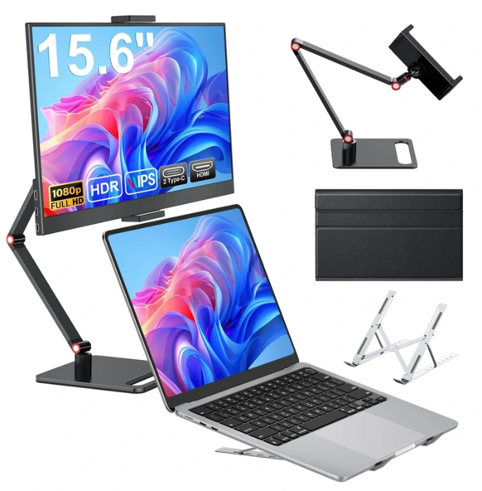 HONGO Portable Monitor 15.6" 1080P 