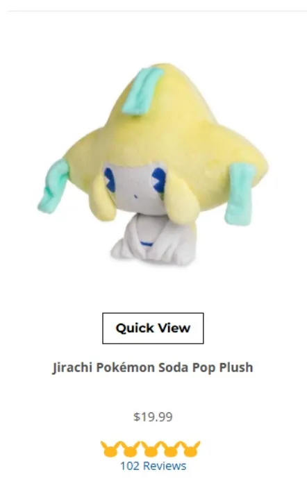 Jirachi Pokémon Soda Pop Plush