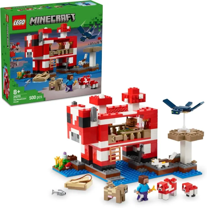 LEGO Minecraft The Mooshroom House Island Building