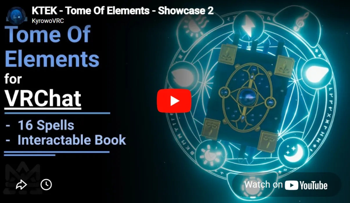 Tome Of Elements (VRChat, Avatar, Magic, Particle FX)