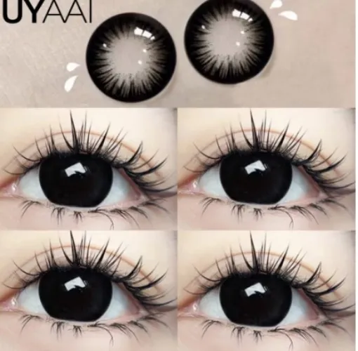 black lenses for cosplay and jirai fits