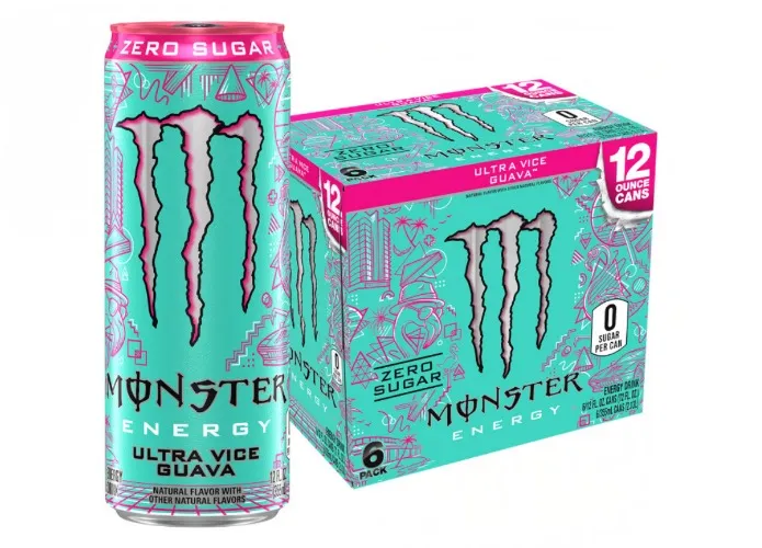 MONSTER ENERGY, Ultra Vice Guava, 473 mL, Cans (12 Pack) – Zero Sugar Energy Drink - Ultra Vice Guava - 12 Pack