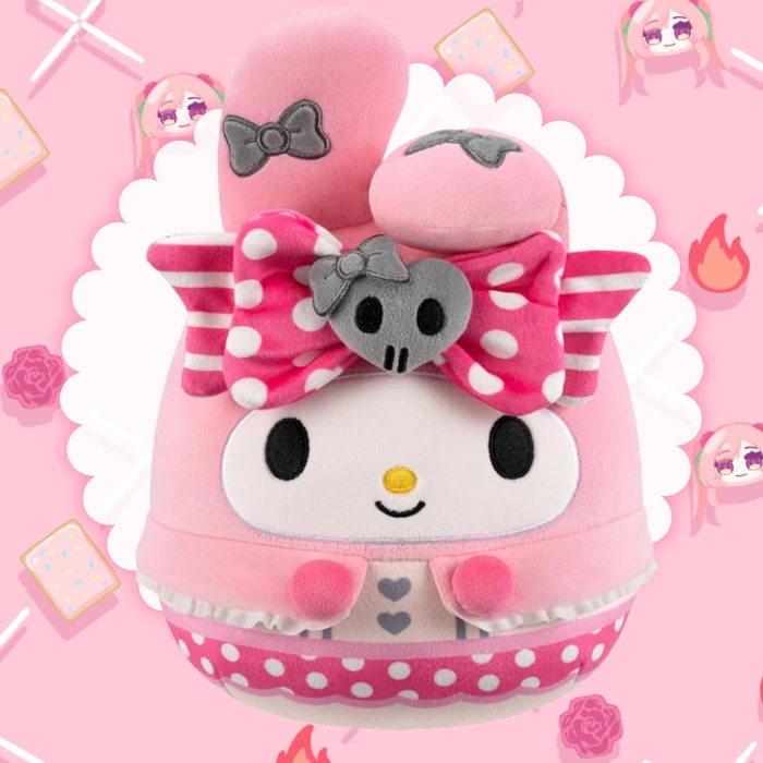 Squishmallows My Melody with a skull