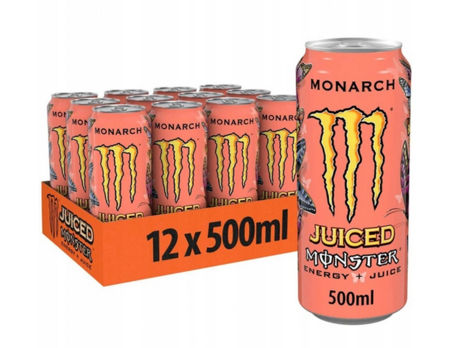 12 x 500 ml Monster Energy Juiced Monarch