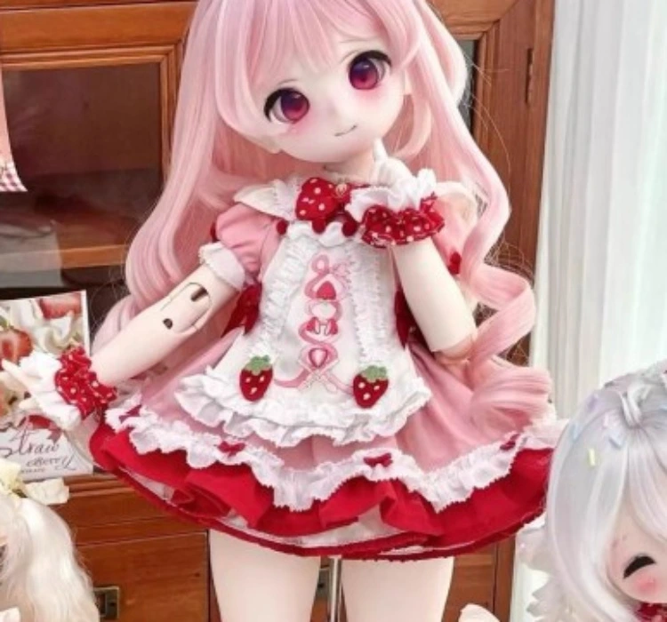 Strawberry egg tart doll outift for Reimu doll!