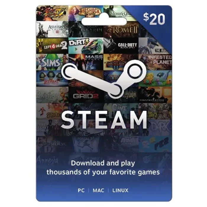 Steam Gift Card Digital ($20)