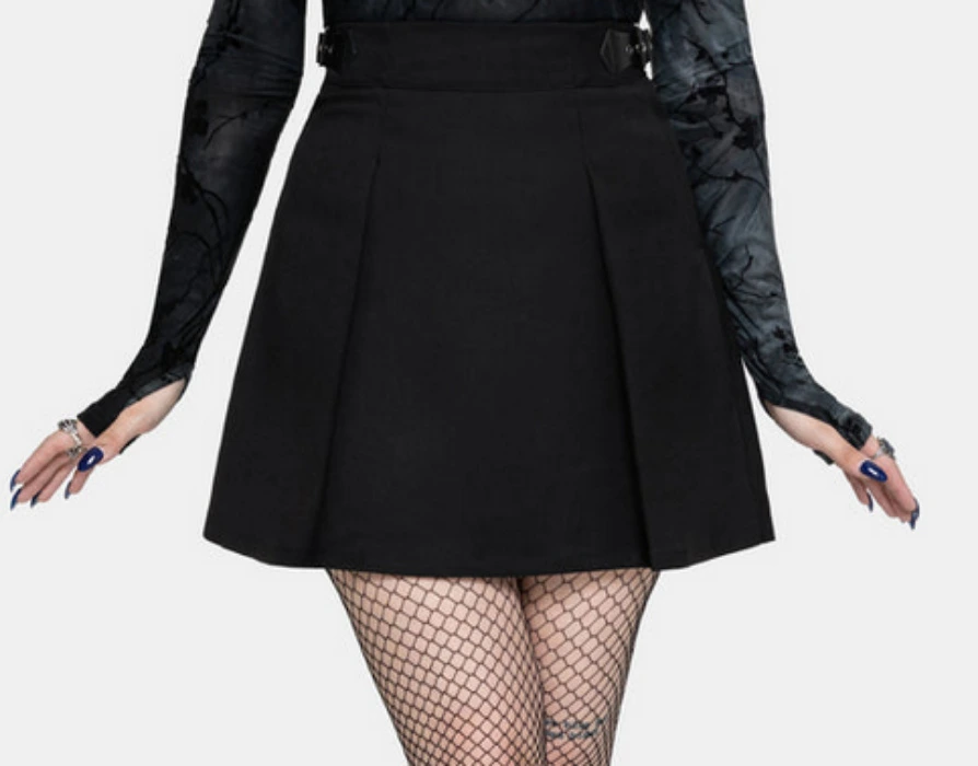 Nightingale Black Pleated Mini Skirt | Disturbia