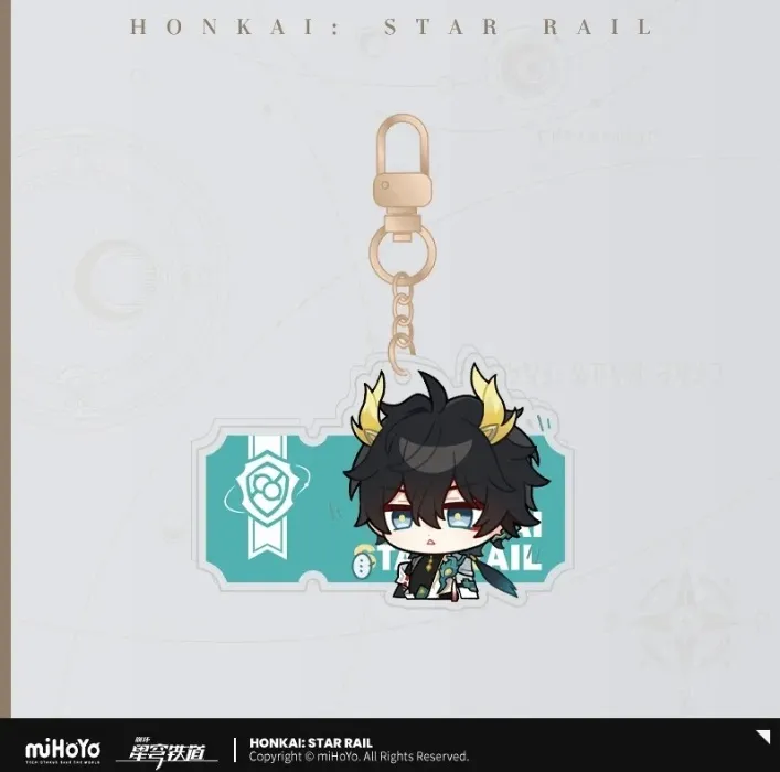 Honkai: Star Rail Official Pom-Pom Gallery Square Keychain Series 7
