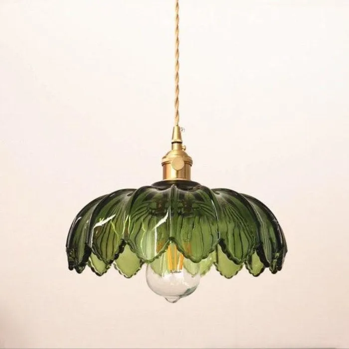 Verde glass lamp shade
