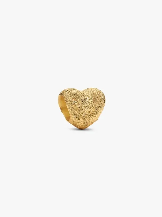  Textured Heart Mini Charm