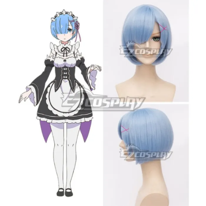 Cosplay Wig Rem Re:zero