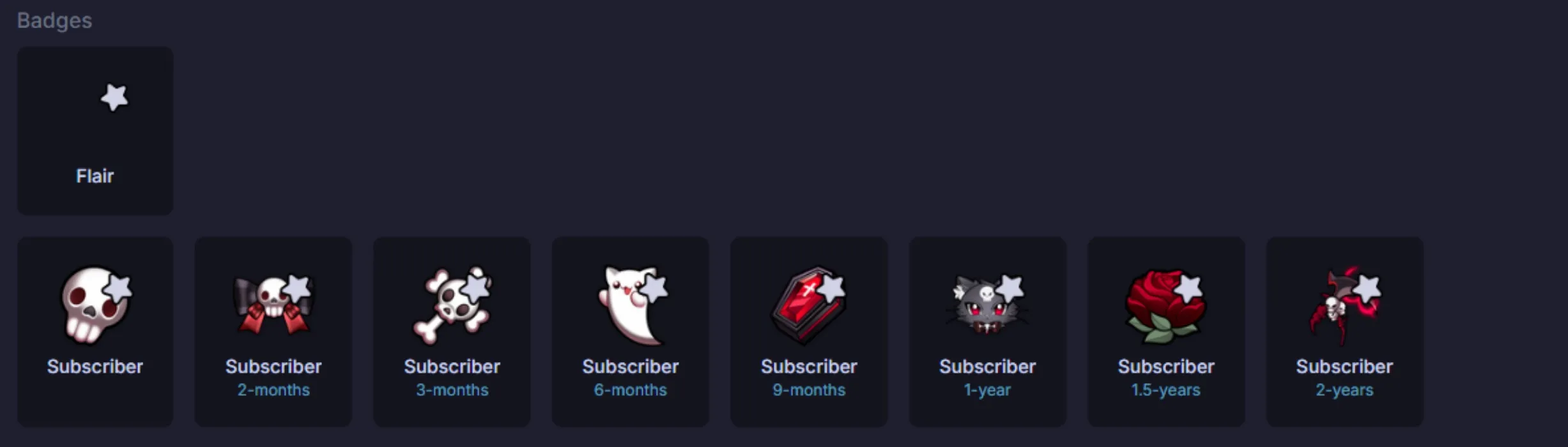 New 2+ year sub badges